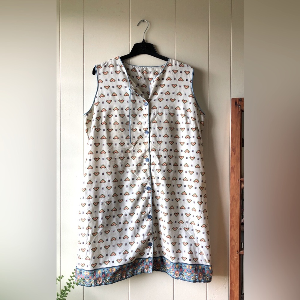 Vintage Rainbow Heart House Dress